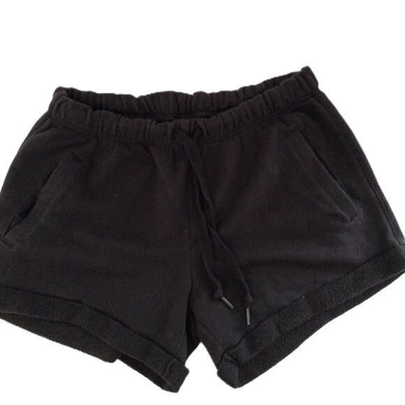 Victorias Secret Pink Black Fleece Shorts With Rainbow Logo Elastic Waistband S - Picture 11 of 12